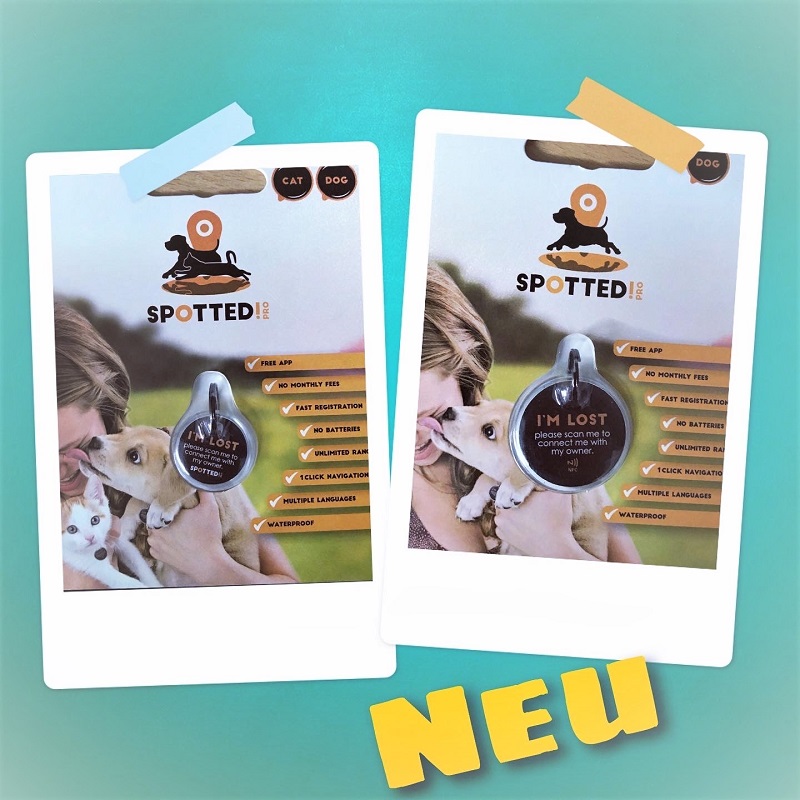 Hundemarke Spotted! Pro für Hunde und Katzen mit QR-Code