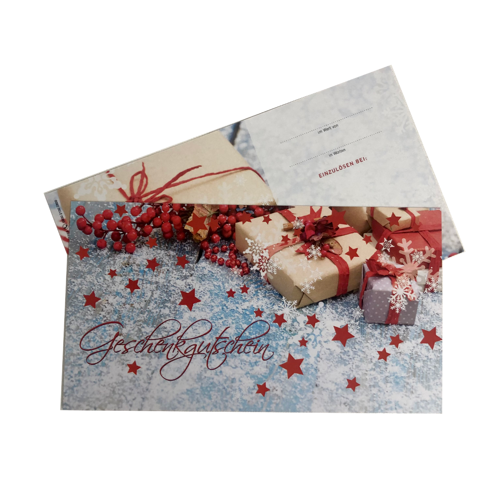 x-mas Weihnachtsgutschein